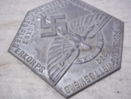 German plaque of the NSFK. lost some silver finish. Duitse plakette  ITH- Segelflug- Wettbewerb Gruppe 2 und 3- N.S.F.K.  National Sozialistisches Fliegerkorps met de Icarus als symbool 1939.