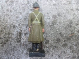 DURSO Belgium soldier on guard, Belgische soldaat op wacht WO2, in lange jas, leuk model.