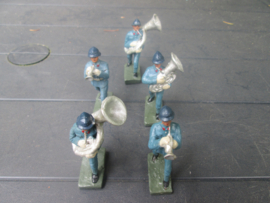DURSO 6 French soldiers making music. 6 Franse soldaten drumband.