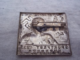 German tinnie, rally badge, Duitse Tinnie SA Brigade Mittel Franken - sportfest 1933 Nurnberg.