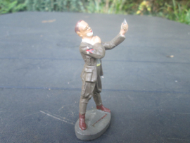 ELASTOLIN US soldier shaving. Amerikaanse soldaat scheert zich met spiegeltje zeer goede staat