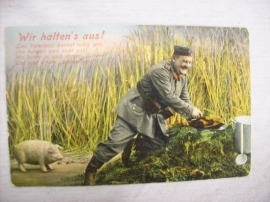 Postcard German, Duitse kaart 1. Bayerische Infanterie Div. veldpost
