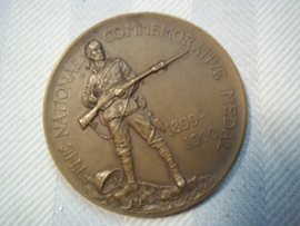 British commemorativ medal 1899- 1900 Transvaal war. Bronzen penning Boeren oorlog Afrika 1899-1900 .