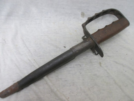 US- Army trench knife dated 1917. Amerikaans gevechtsmes uit WO1, loopgravendolk. mooi gemarkeerd US- 1917.