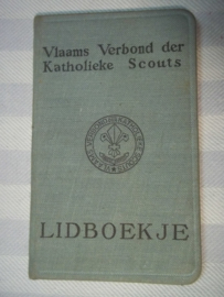 Scouting member book. Lid boekje Vlaams Verbond der katholieke Scouts.