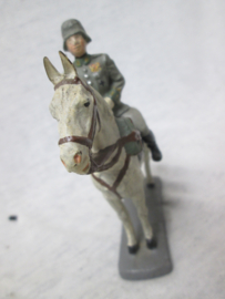German soldier on horse, Duitse soldaat met sabel op paard, ELASTOLIN, Germany