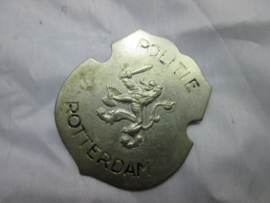 Dutch indentification police badge with number. Nederlands politie brevet met nummer Politie Rotterdam. legitimatie embleem.