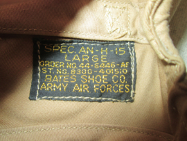 USAF flyer cap Army Air Force 1944. Amerikaanse vlieger- piloten cap zpmeruitvoering Large 1944 met  etiket, zeer goede staat.