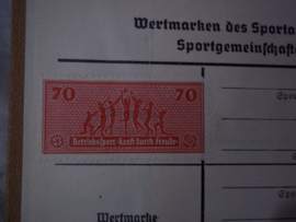 German Pass Die Deutsche Arbeitsfront Jahres Sportkarte - Sportamt. DAF sport boekje met zegel.