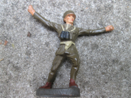ELASTOLIN 3 American soldiers in battle. 3 Amerikaanse soldaten vechtend mint jaren 50.