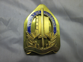 Dutch police badge of a commisionar. Politie borstbrevet oud model, goud kleurig van een hoofdcommissaris, zonder plaats vermelding.