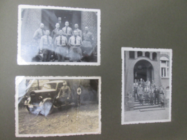 Duits fotoalbum in mint staat compleet met foto's zeer bijzondere staat met enkele aparte foto's, totaal 108 foto's en allemaal militair.