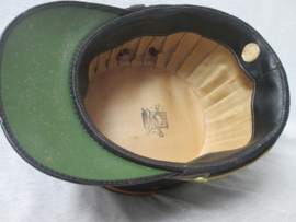Dutch NCO cap worn in the colonies, orange piping. Nederlands onder- officiers kepie oranje bies, KNIL- Koninklijk Nederlands Indisch Leger 1900- 1925 zeer nette staat maker JP MOL in Breda.