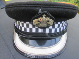 Scottish officers police cap with embroided badge. Schotse officiers politie pet met geborduurd embleem in bijna MINT conditie.