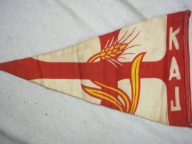 Pennant Katholic Labour Youth, vaantje dubbelzijdig Katholieke Arbeiders Jongeren uit de jaren 40.