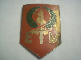 Netherlands-Indies metal sleeve badge. Metalen mouwembleem Nederlands- Indië Expeditionaire macht 7 december.