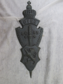 Belgische Bronzen plaquette Oudstrijders UFFR 1940-1945, zeer bijzonder