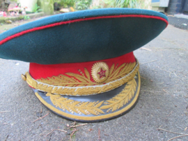 Russian Generals cap full embroided, infantry. Russische generaals pet met goud geborduurde klep en cocarde, zeer decoratief stuk. inanterie.