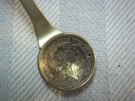 Dutch patriotic spoon. Nederlandse lepel koningin Wilhelmina tijdens de bezetting