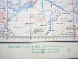 Duitse luftwaffe piloten kaart gemaakt van een soort waterbestendig canvas, rubber, zeer bijzonder