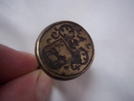 Messing stempel, met zegel. zeer bijzonder.