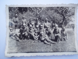 WW 1 photograph of a group of Italian or Russian soldiers. full equipment