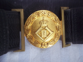 Belgische seremoniele riem jaren 50 vuurverguld, met monogram van Leopold III opgelegd. decoratief geheel.