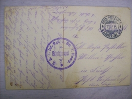 Postcard German, Duitse kaart 1. Bayerische Infanterie Div. veldpost