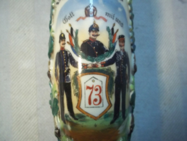 Duitse reservisten pijpenkop van Fusselier Wendt I. van het 11e Compagnie Fusseliers regiment General  Feldmarschalk  Albrecht van Preussen  Hannover No. 73  in Hannover 1904-1906.