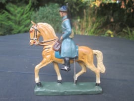 DURSO Belgium officer, Belgische officier in blauw uniform Rijkswachter te paard goede staat OP