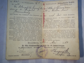 German Uberweisungsnationale soldbuch landsturmschein 1884- 1915