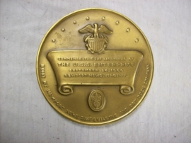 US medal, USS Enterprise, world largest ship.Amerikaanse penning Vliegdekschip