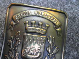 Police buckle 1900-1940 French Police of the city of Paris. Frans politie koppelslot stad Parijs 1900- 1940 Police Municipale.