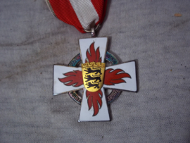 German firedepartment medal 25 years of duty. Duitse brandweer medaille Würtemberg. 25 jaar trouwe dienst.