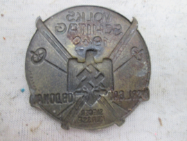German tinnie, rally badge, Duitse tinnie, Sport Volks Schitag 1940. NSBL gau Ober donau. without pin, helaas zonder speld, zeldzaam item.