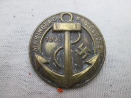 German tinnie, rally badge, Duitse tinnie very rare, Marinetag Saarlouis 1935, zeldzame nooit eerder gezien Marine tinnie.