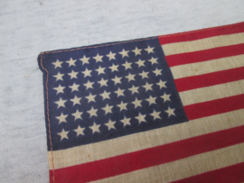 US armband ID flag second pattern used  in France- D-Day, Belgium and Arnhem Market garden. US mouwembleem gedrukt op katoen Parachutisten 101ste en 82nd. Airborne. zeldzaam