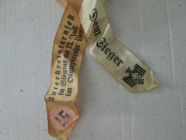 German sporting badge. Duits ehren lint voor de sportkampioen in het Olympisch jaar 1936,. Unterkreisturnfest Sieglar 12 Juli olypiajahr 1936 - DEM SIEGER.