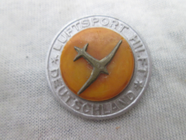 German tinnie, rally badge, Duitse tinnie Luftwaffe - Luftsport hilft Deutschland. Barnsteen.