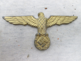 German helmet badge for the Kriegsmarine pithhelmet. Duits helm embleem voor de tropenhelm van de Kriegsmarine mooi gemarkeerd