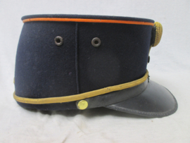 Dutch NCO cap worn in the colonies, orange piping. Nederlands onder- officiers kepie oranje bies, KNIL- Koninklijk Nederlands Indisch Leger 1900- 1925 zeer nette staat maker JP MOL in Breda.