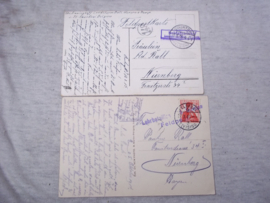 6 postkaarten van dezelfde persoon. 1914-1915-1916- gelegerd in Belgie, met ee nzeer bijzondere uit 1915 vanuit Zwitserland. leuke set.