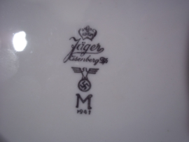 German navy plate, Duits bord van de Kriegsmarine, gemaakt door Jäger 1941.