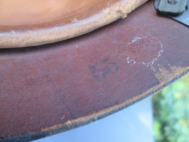 German Pickelhaube spike helmet Prussian Infantry M1915. Duitse pickelhaube Pruisen veldgrijs manschap met afneembare spits mooi gemarkeerd 1916 ronde  stempel.