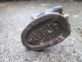 ELASTOLIN 10 cm. German soldier with bugle. Duitse soldaat met bazuin goede staat.