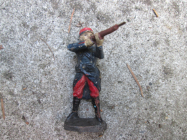 ELASTOLIN French shooting soldier WO1. Franse soldaat schietend 1870/1871. goede staat