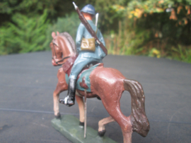 DURSO French officer, Franse officier horizon blue op paard