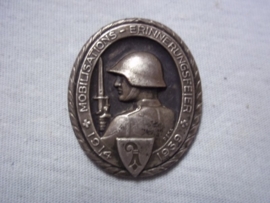 Swiss badge, Zwitsers speldje embleem 1914 en 1939 Mobilisations erinnerungsfeier