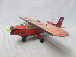 Tin toy aeroplane. Blikken speelgoed vliegtuig, Duitse makelij TipCo, Made in Western- Germany.