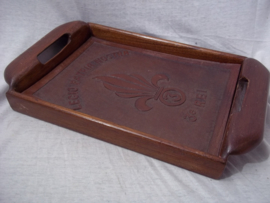 Wooden tray with  3. REI . Houten dienblad met he tembleem van de 3e REI Regiment etrangere de Infanterie Vreemdelingen legioen legion etranger foreign Legion.